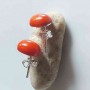 Cercei Coral colorat