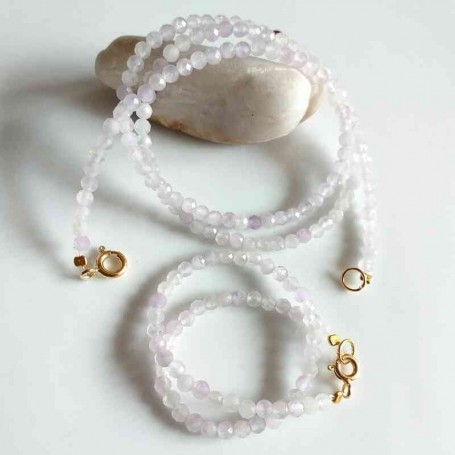 Set Kunzit colier si bratara