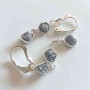Set Diamant brut cercei si pandantiv