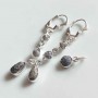 Set Diamant brut cercei si pandantiv