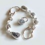 Set Diamant brut cercei si pandantiv