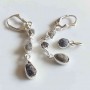Set Diamant brut cercei si pandantiv