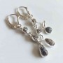 Set Diamant brut cercei si pandantiv