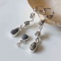 Set Diamant brut cercei si pandantiv